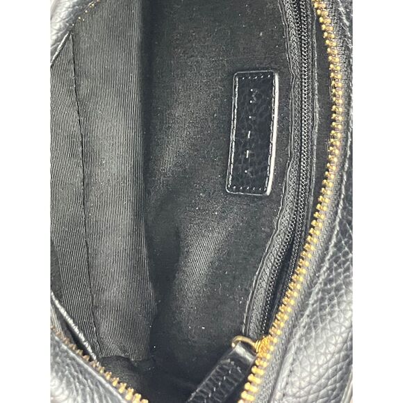 Milly Black Leather Crossbody Camera Bag – Gold Ring Handle & Tassel - Picture 7 of 10